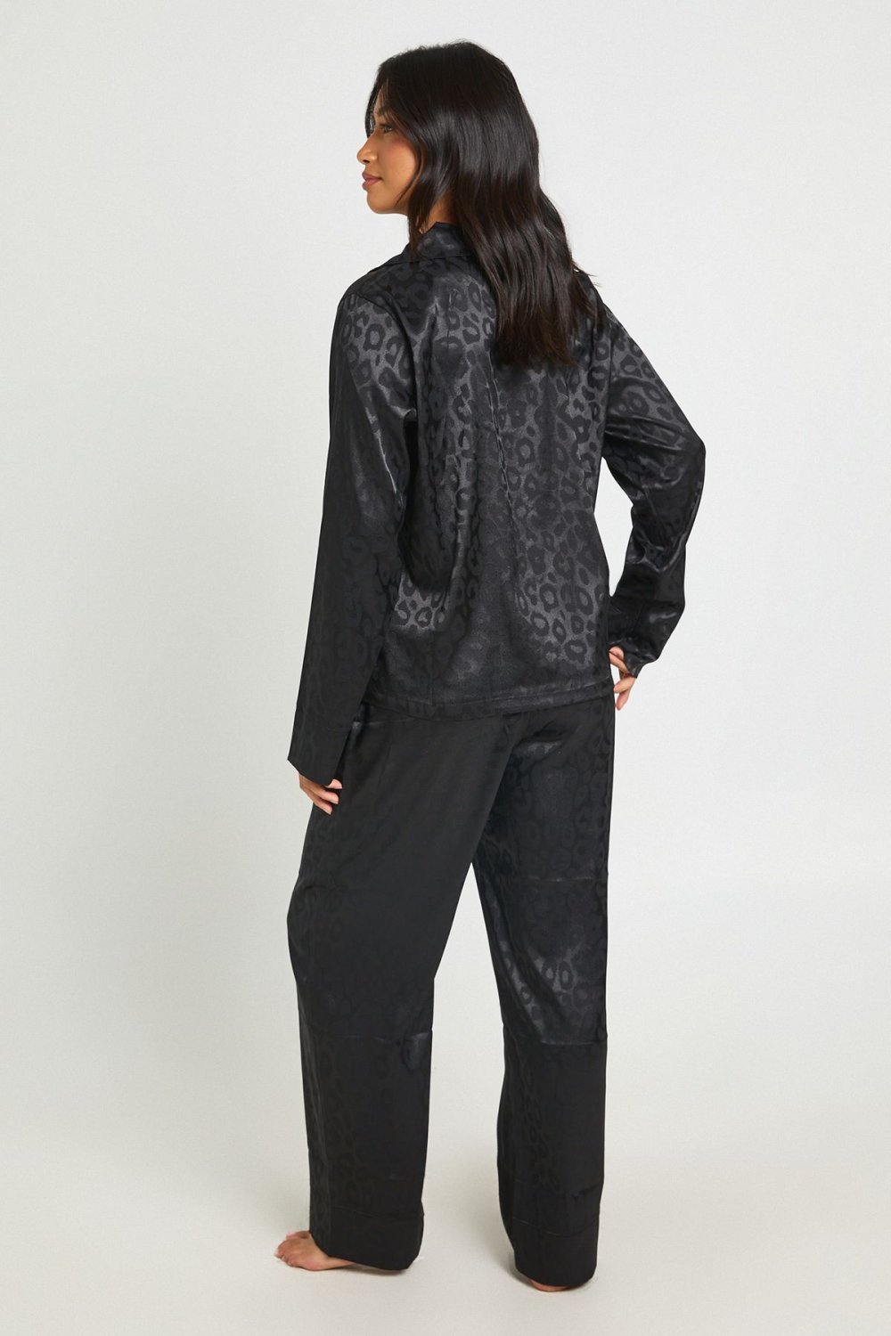 Pyjama chemise w sarwal f satin jacquard - Petite
