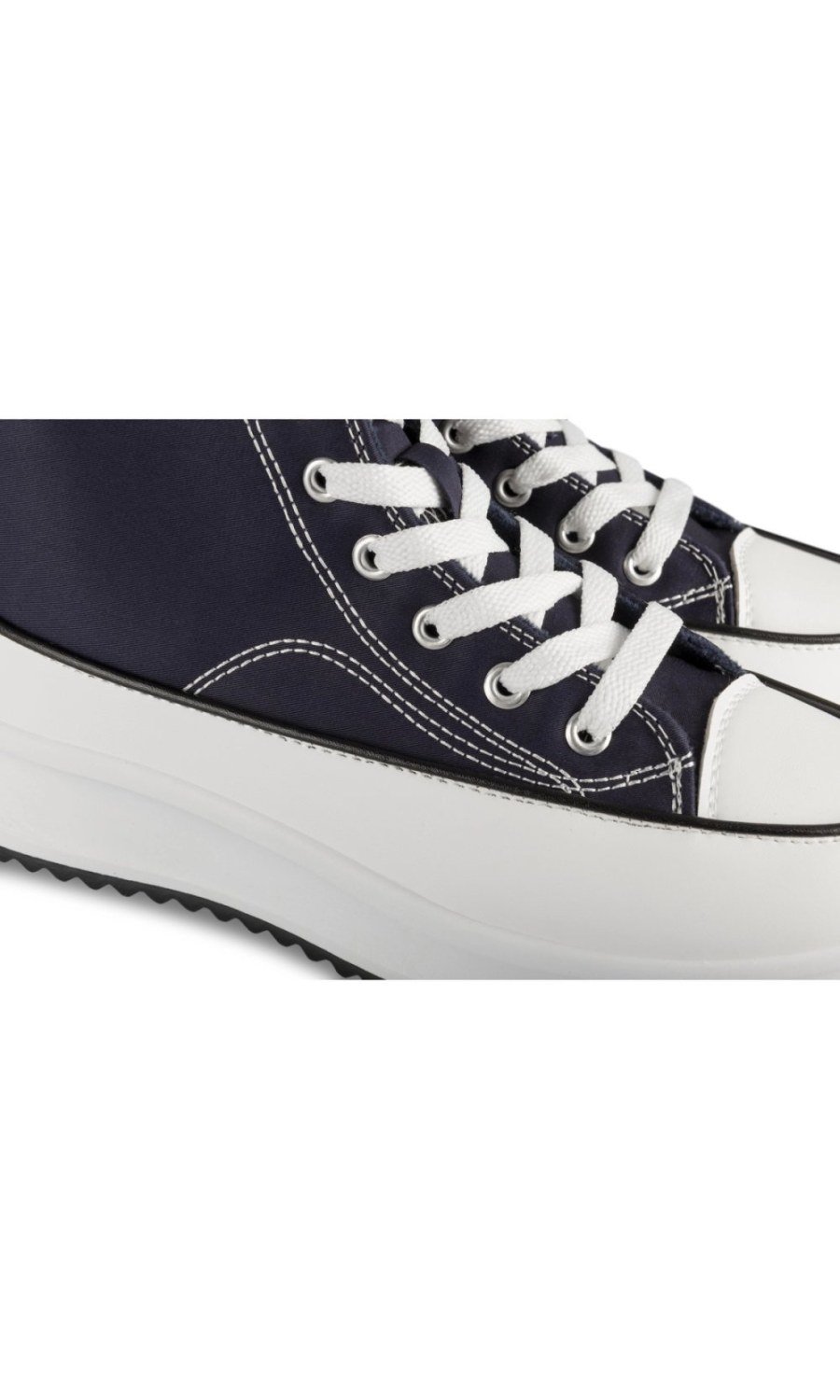 Baskets montantes plateforme bleu marine
