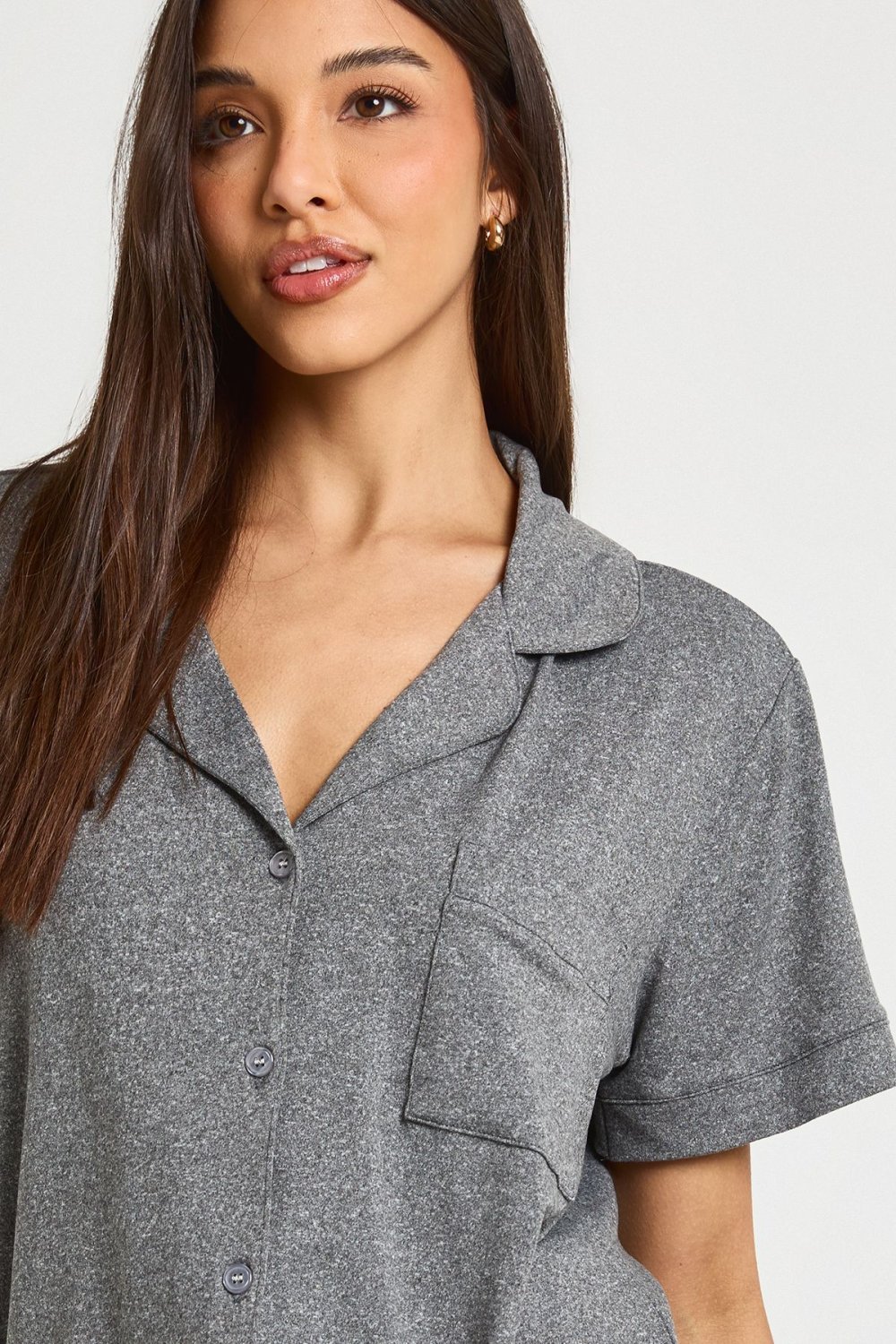 Super-soft shirt and shorts pyjama set