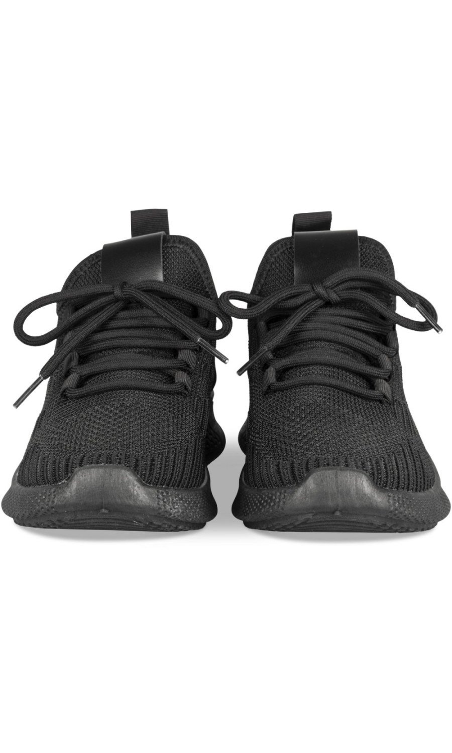 Black knit chunky-sole sneakers