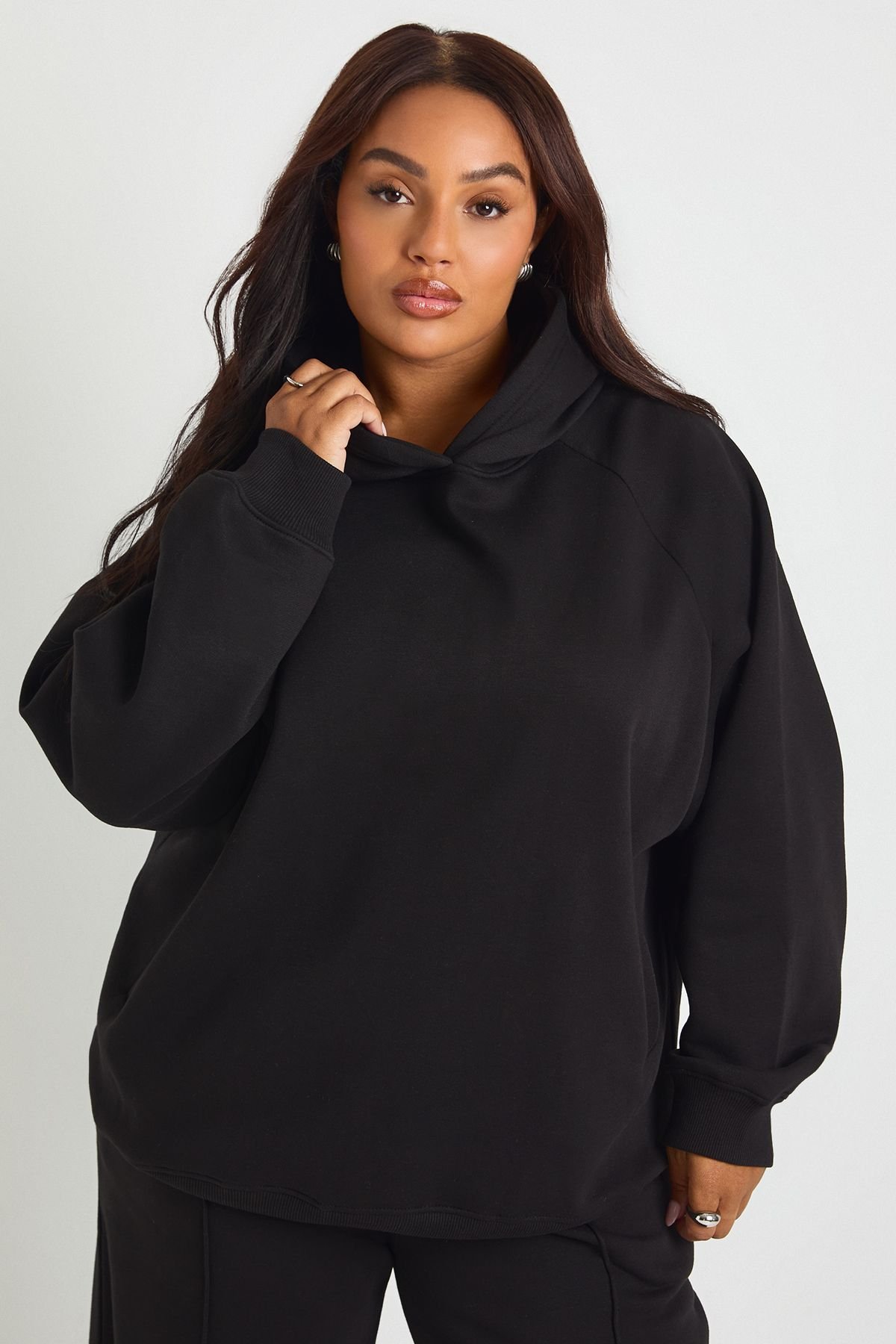 Sweat à capuche oversize basic - Grande taille
