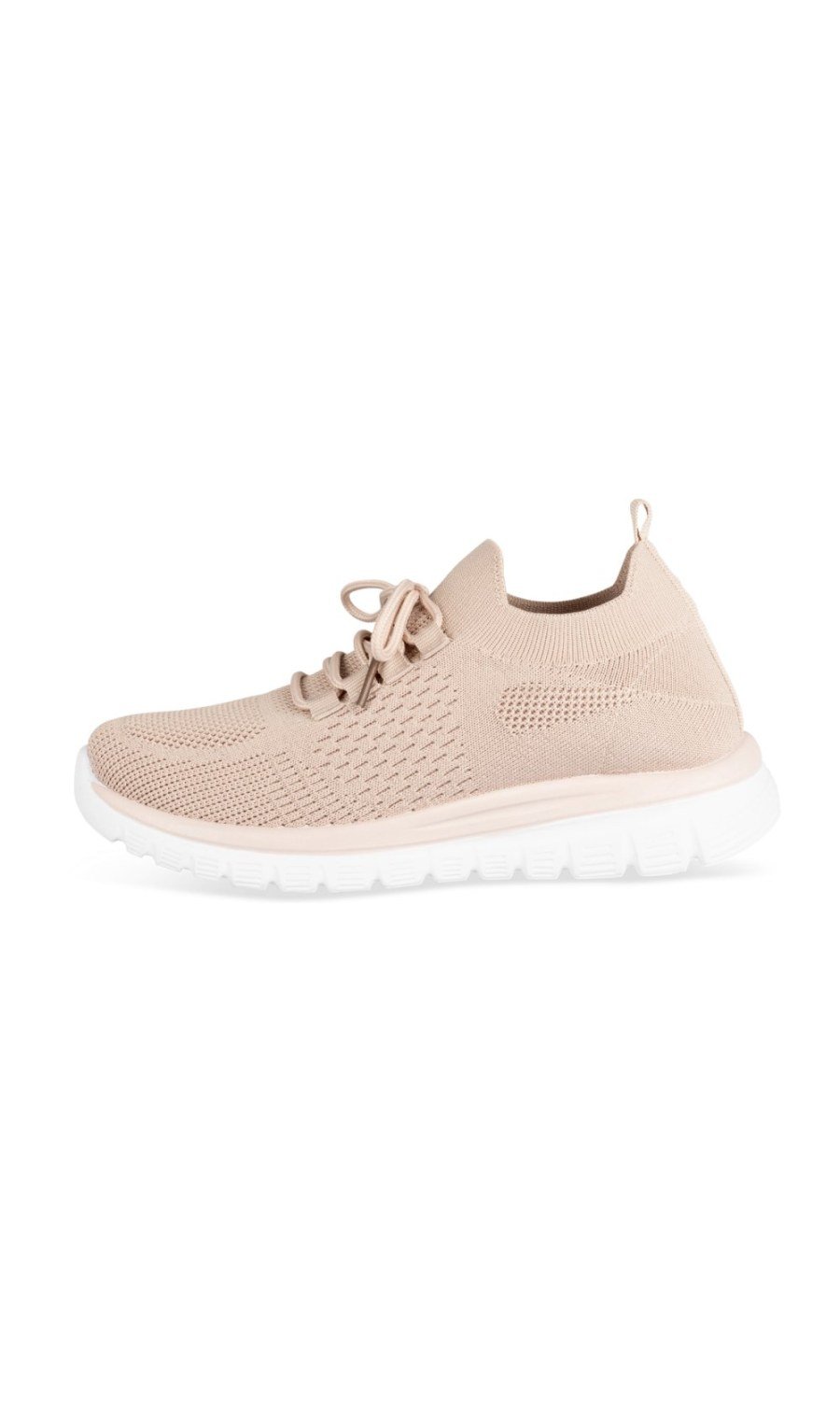 Baskets b maille rose poudré