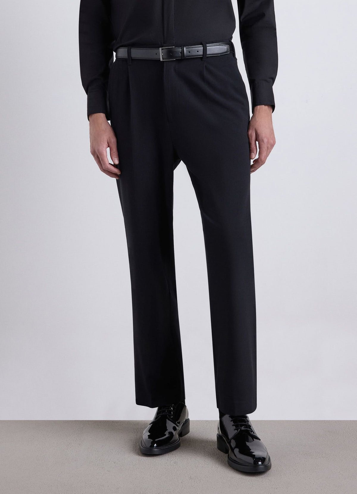Pantalon large à taille élastique au dos