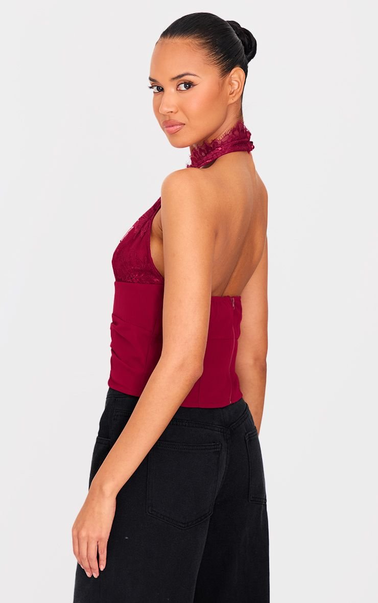 Haut twil f mousseline b décolleté w dentelle