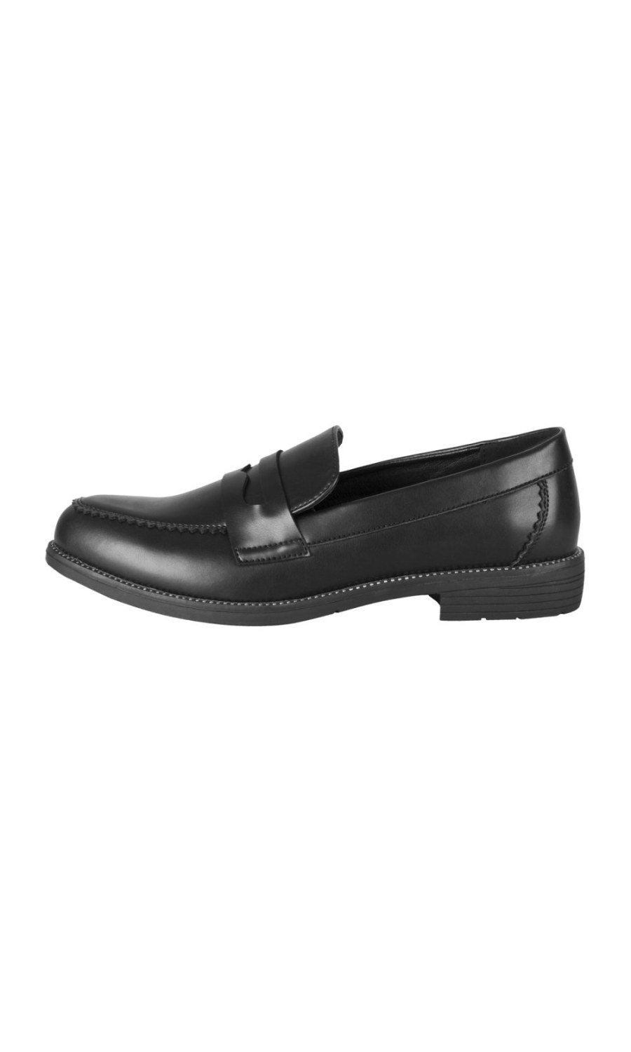 Black patent penny loafers
