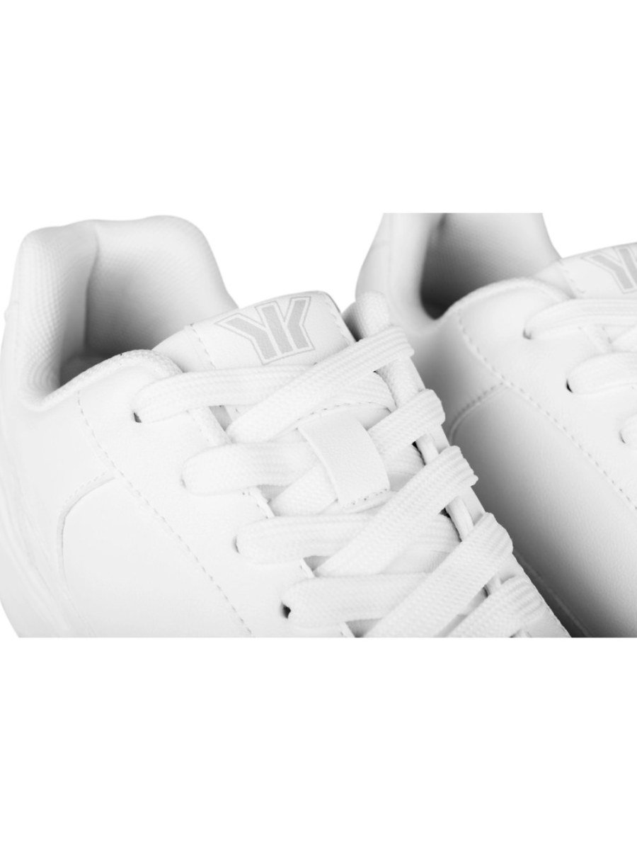 White panelled low-top trainers