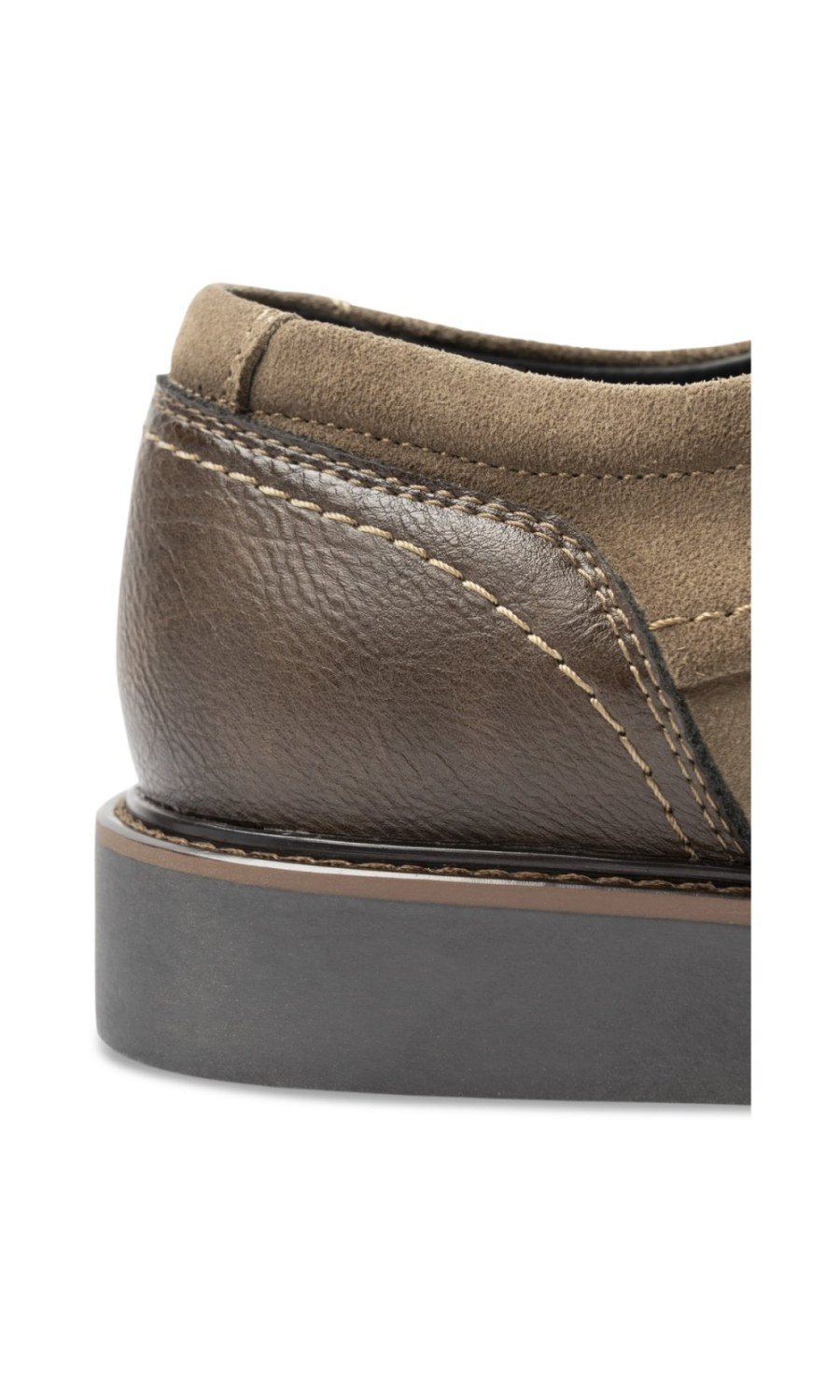 Derbies talon contrasté taupe