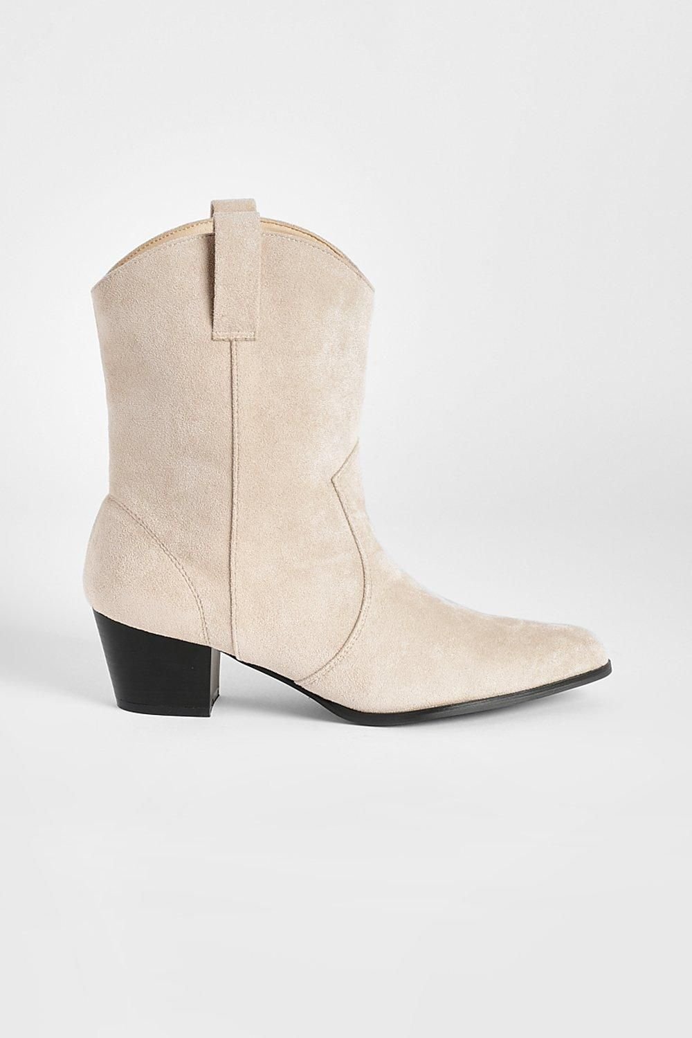 Bottines western f suédine b languette