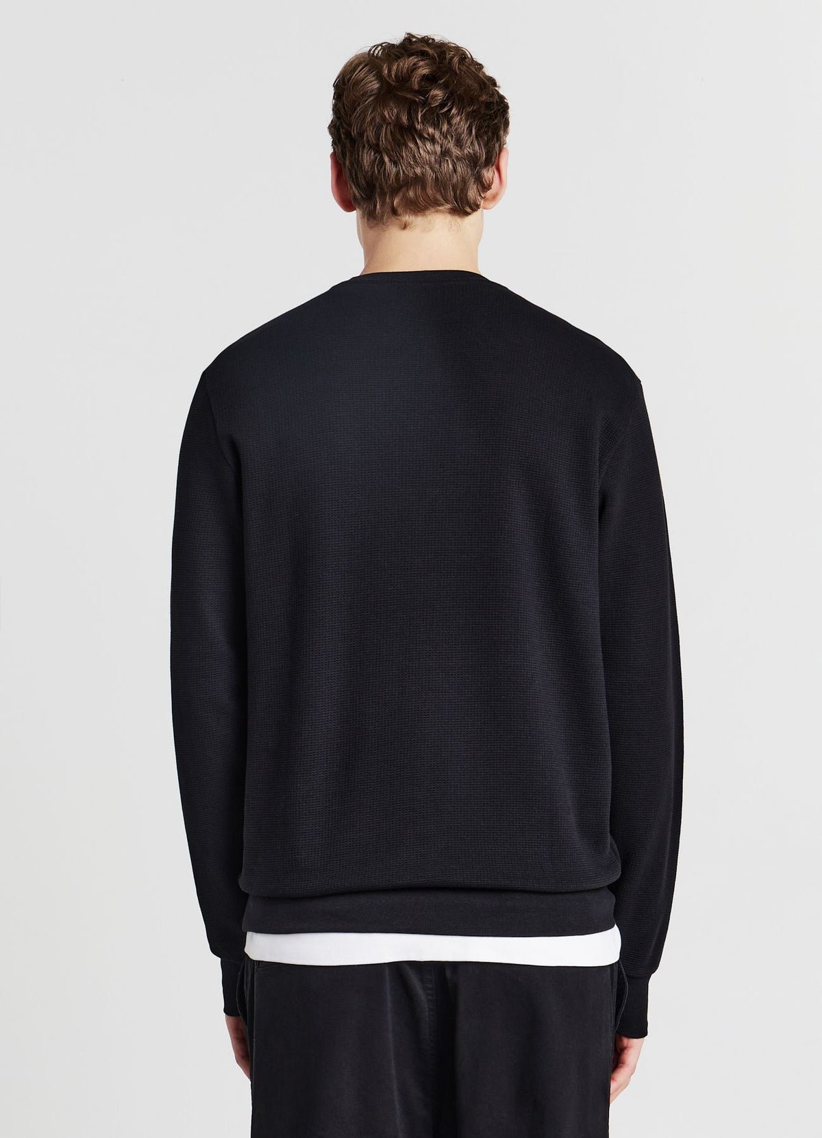 Sweat col rond en tissu texturé