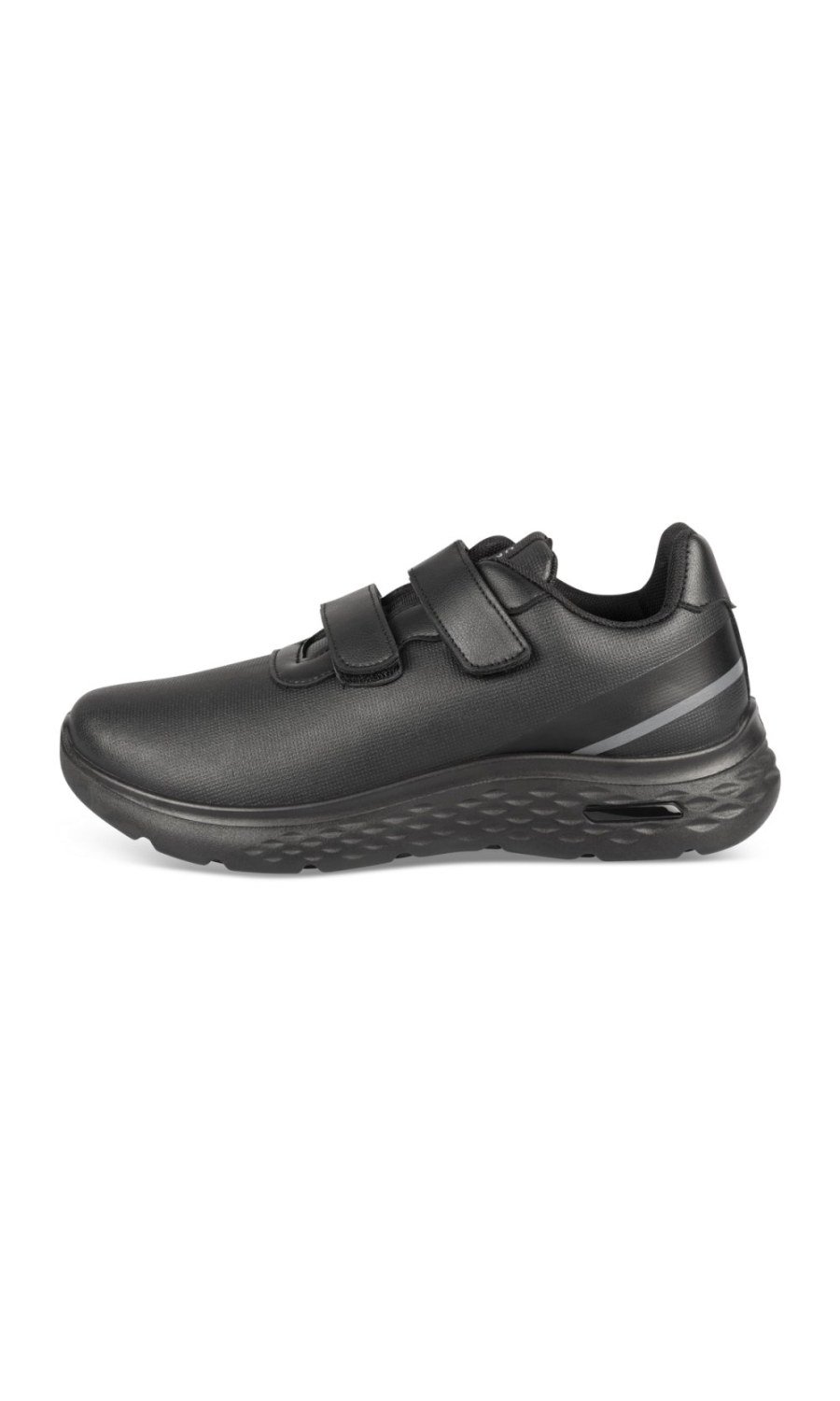 Black double hook-and-loop sneakers