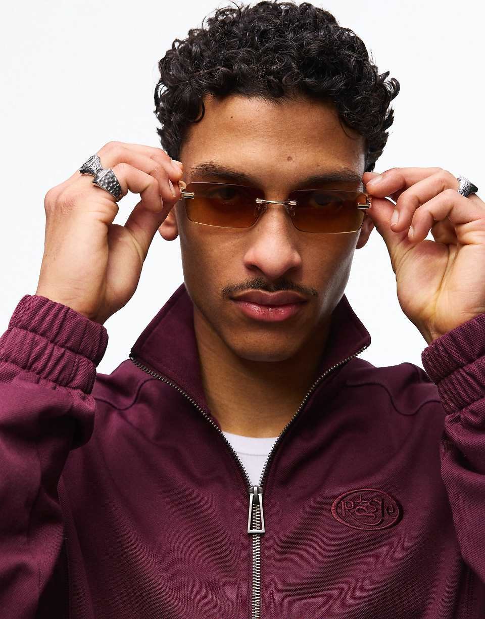 Lunettes de soleil sans monture - Marron