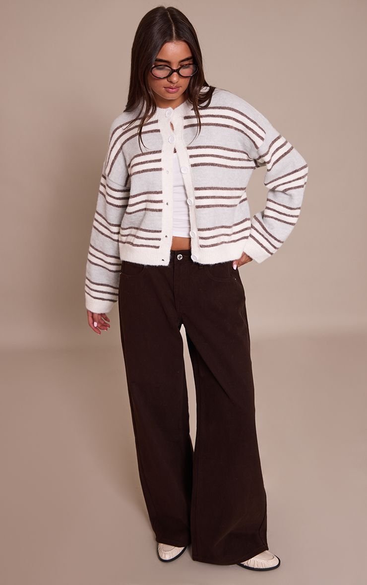 Cardigan mkhatet f mélange sof, crème