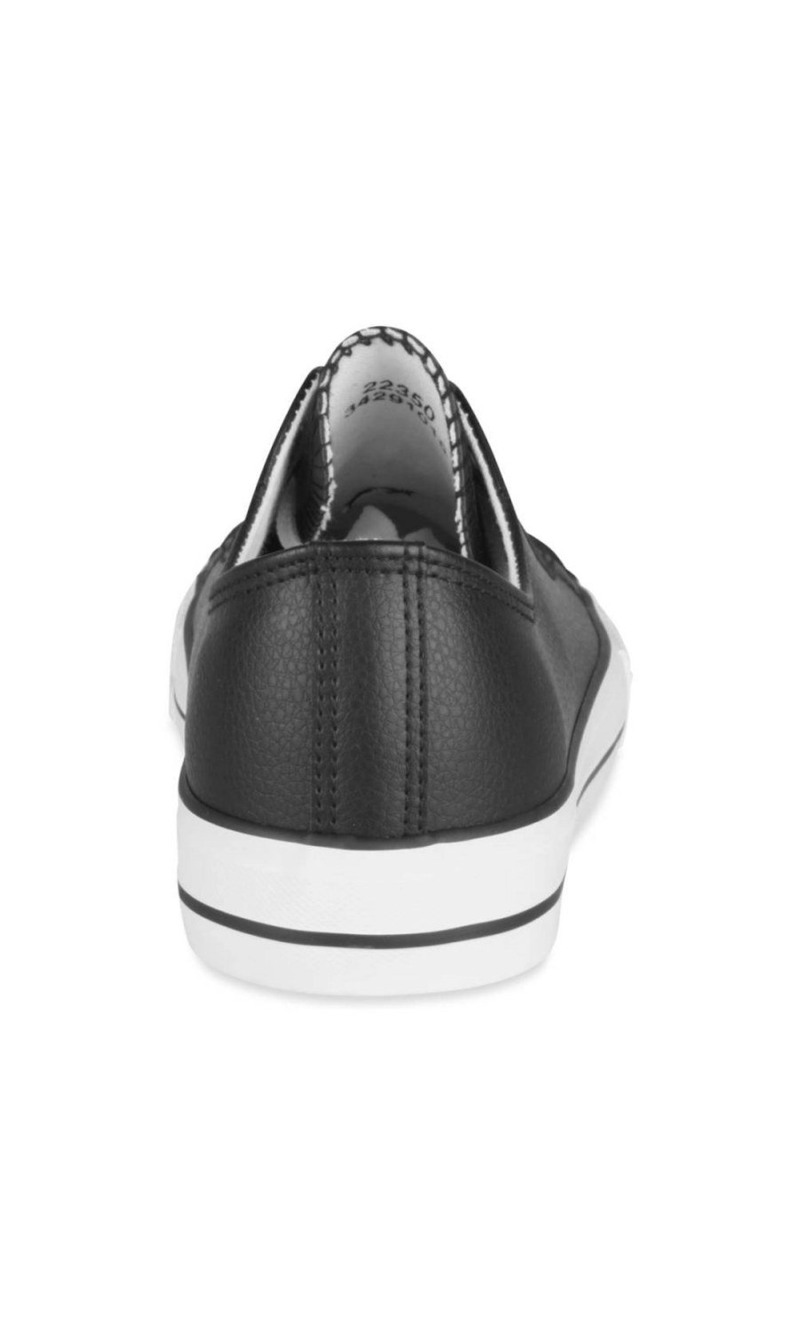 Black sneakers with toe cap