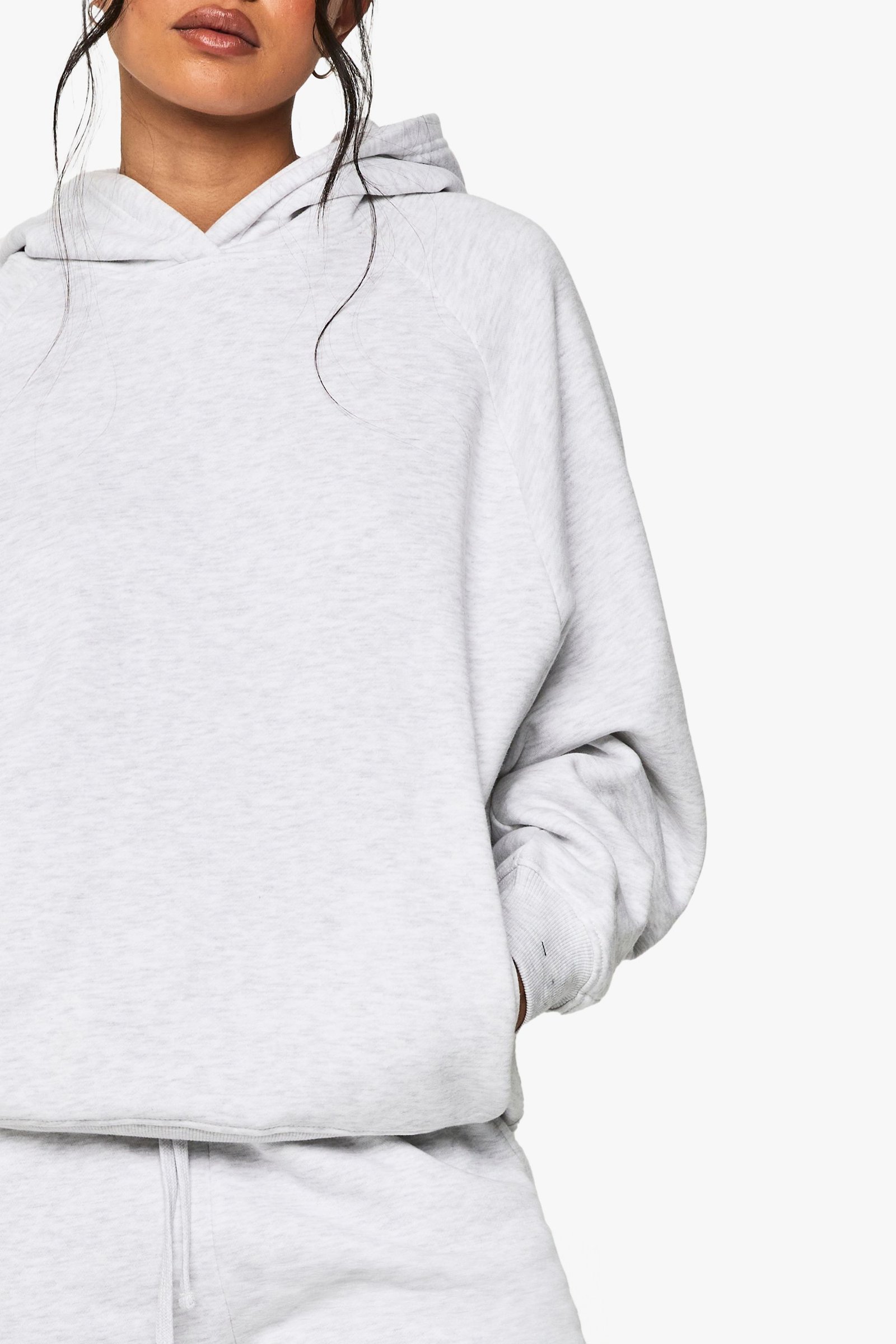 Sweat à capuche oversize à couture raglan