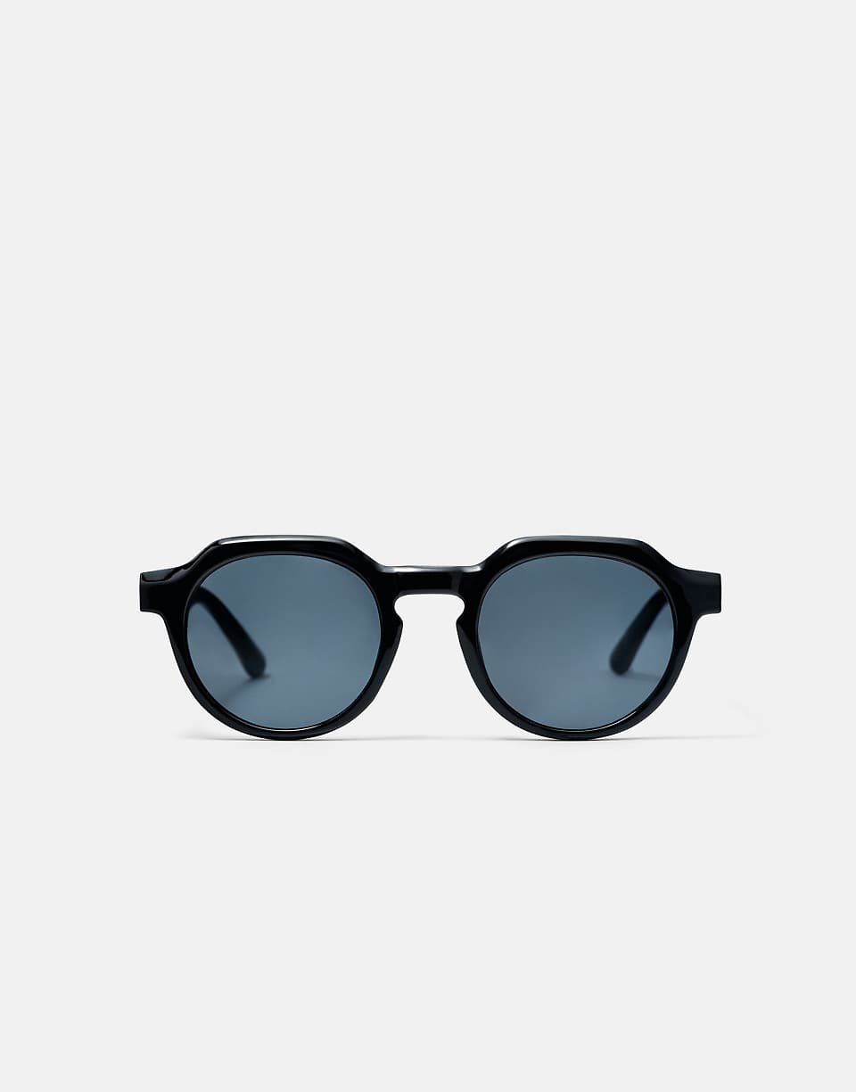 Lunettes de soleil à motif écaille de tortue - Noir