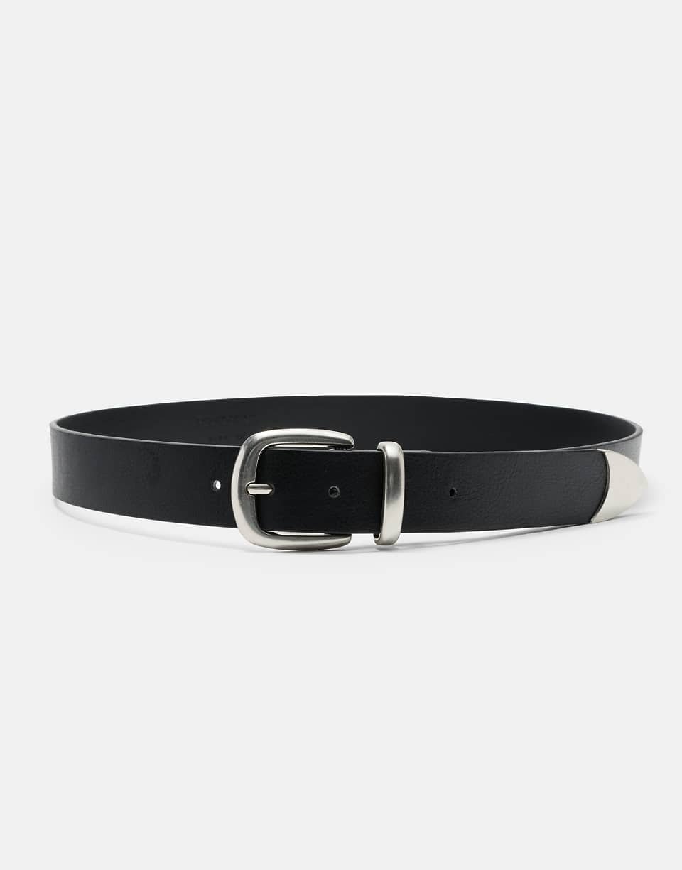 Faux leather belt - Black
