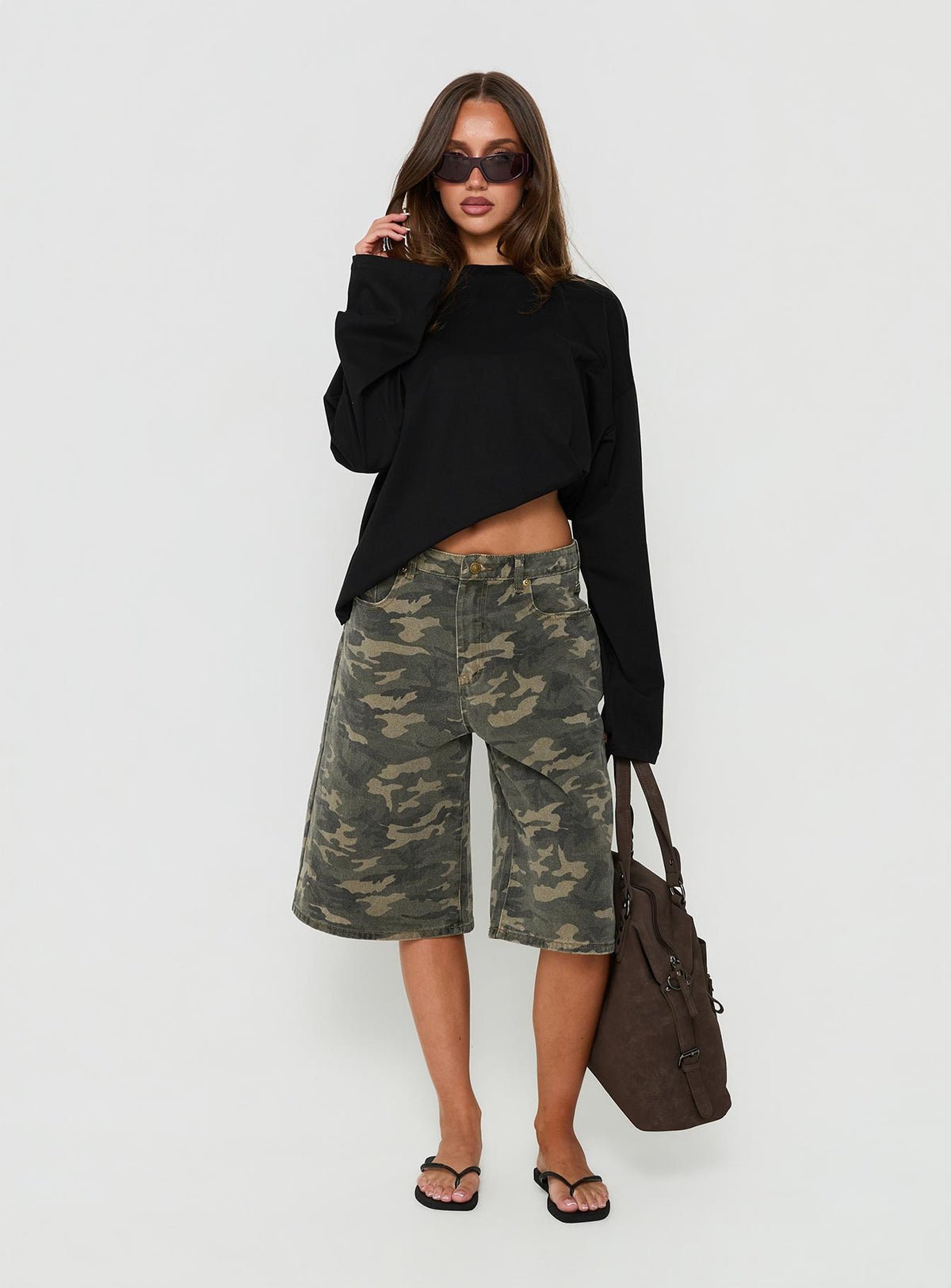 Short twil jean camouflage