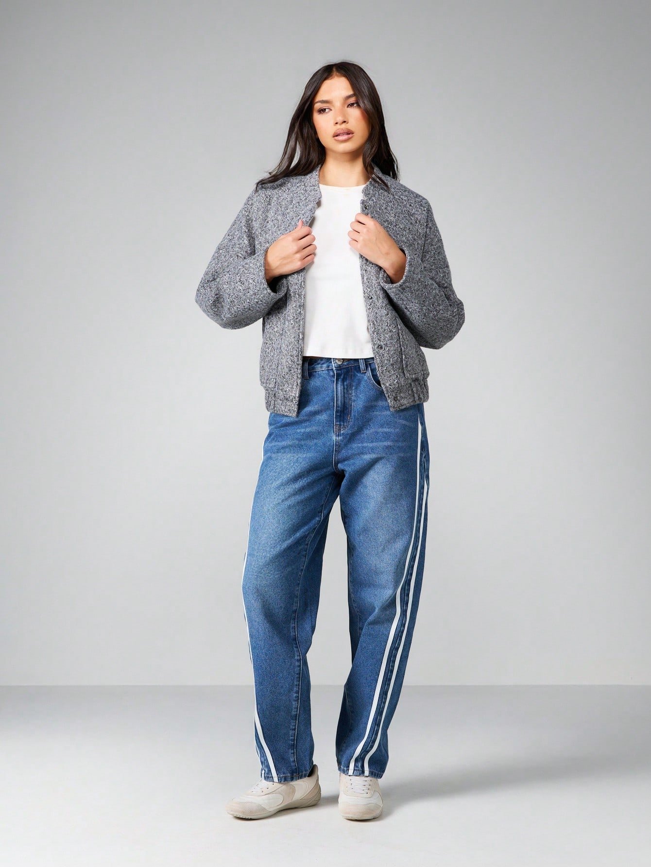 Blouson bomber 9sir bouclette b bordure côtelée