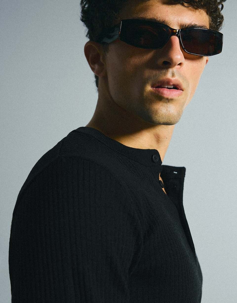 Pull boutonné - Noir