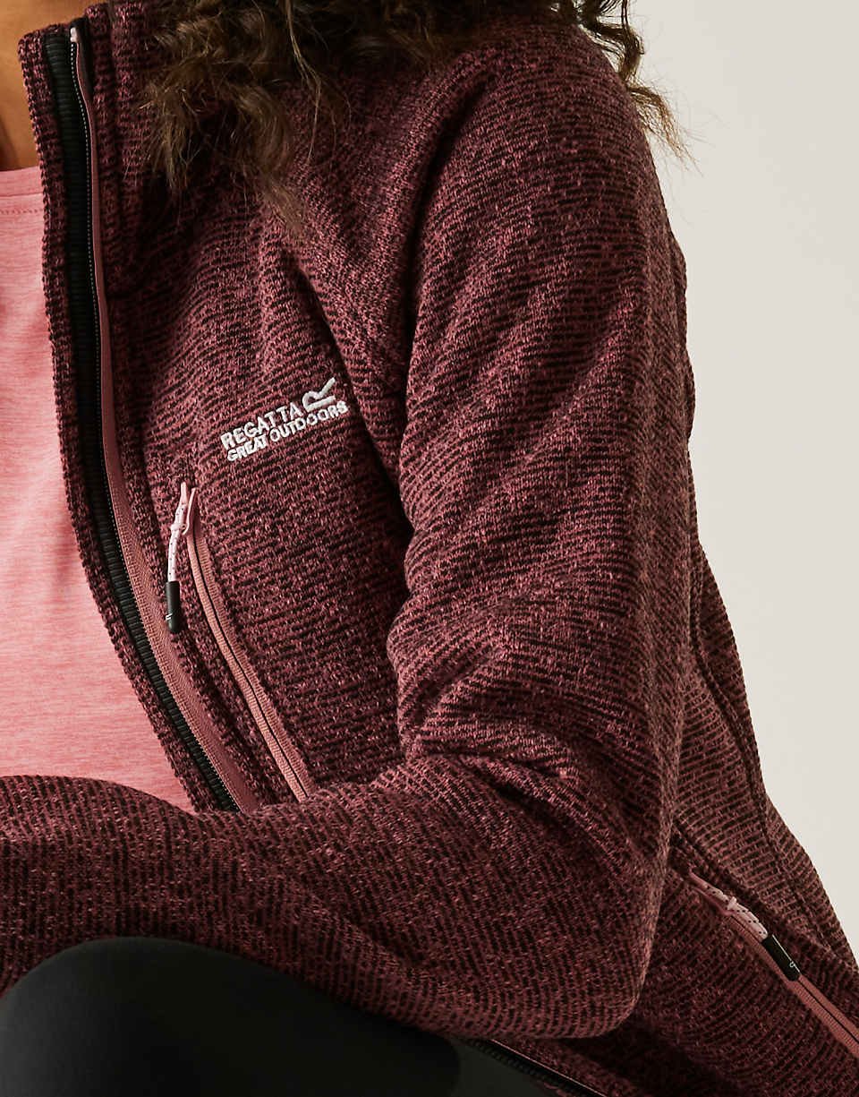 Hooded zip-through fleece - Dusty pink