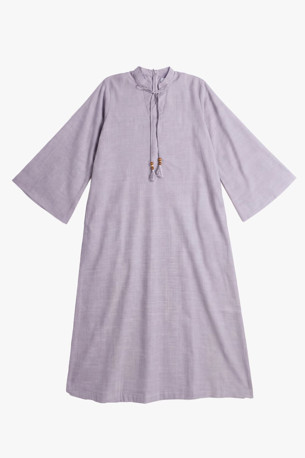 Abaya à pompons perlés - Lilas