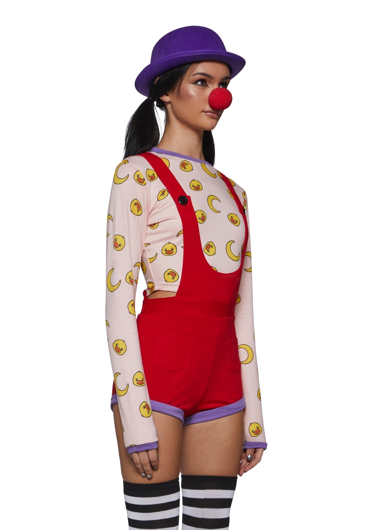Red overalls clown costume