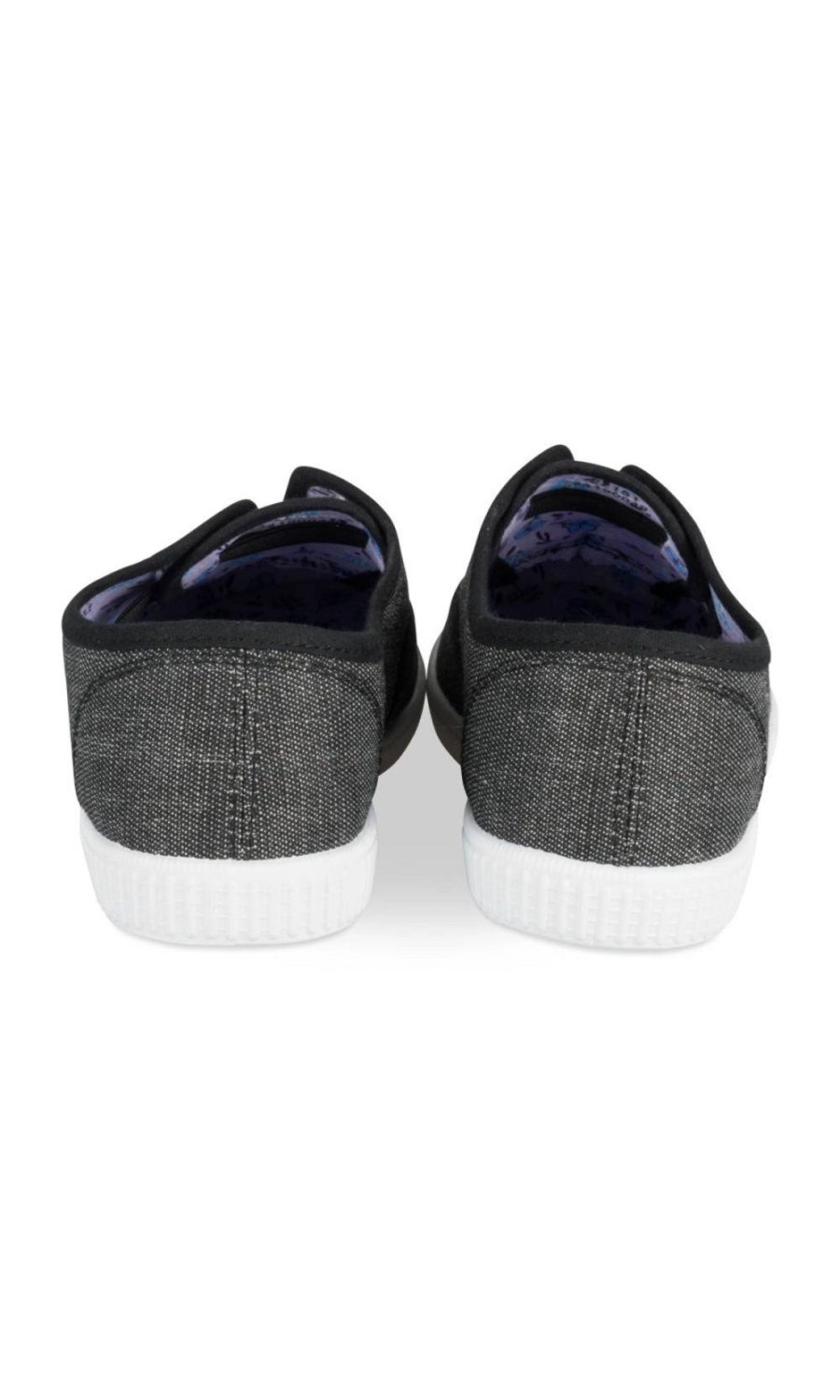 Baskets en toile chinée gris anthracite