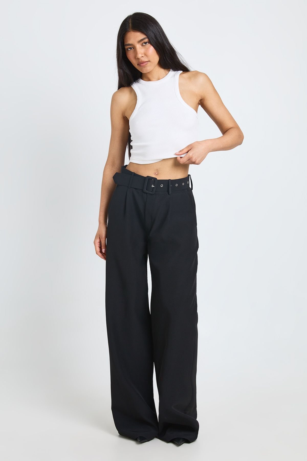 Pantalon large à jambes larges - Grande taille