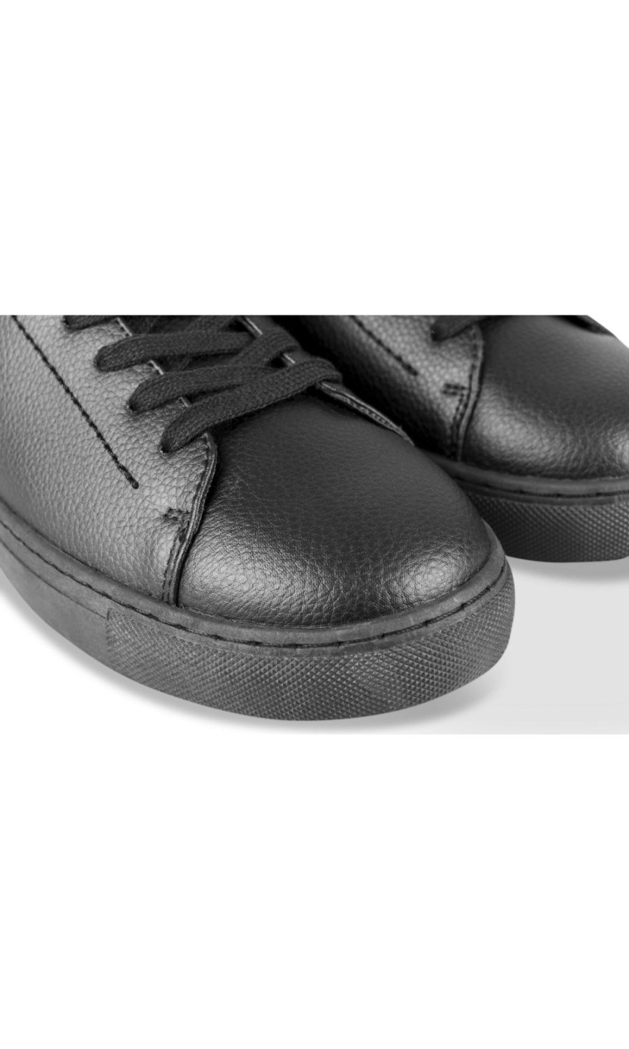 Baskets basses grainées noires