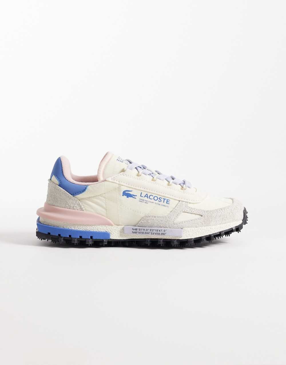 Elite Active trainers in cream and blue
