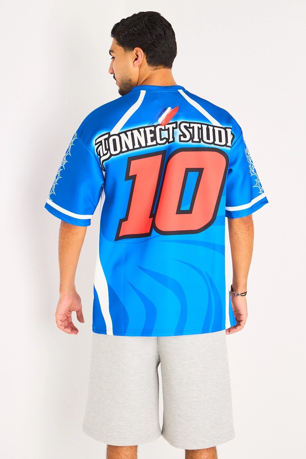 Blue slogan tee with France lettering