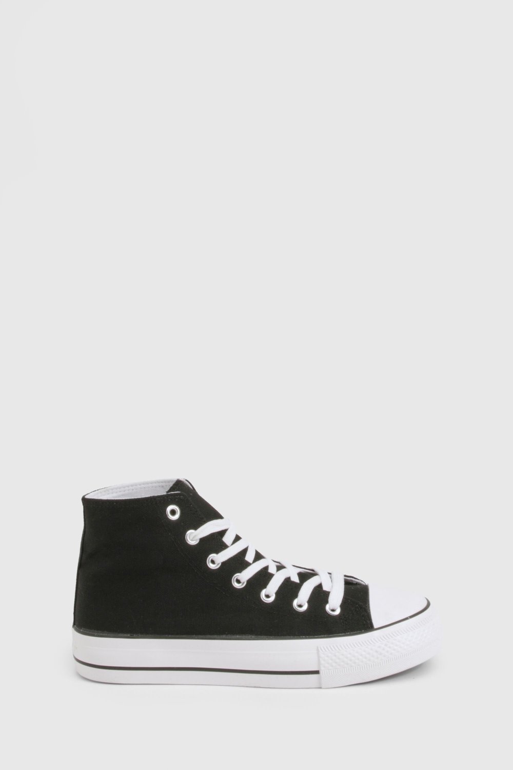 Black high-top platform trainers