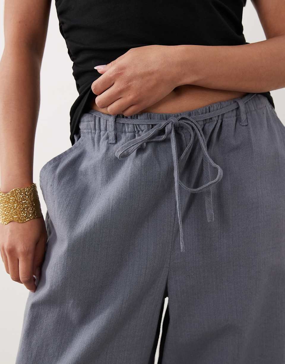 Petite - Pantalon à enfiler - Bleu cendré