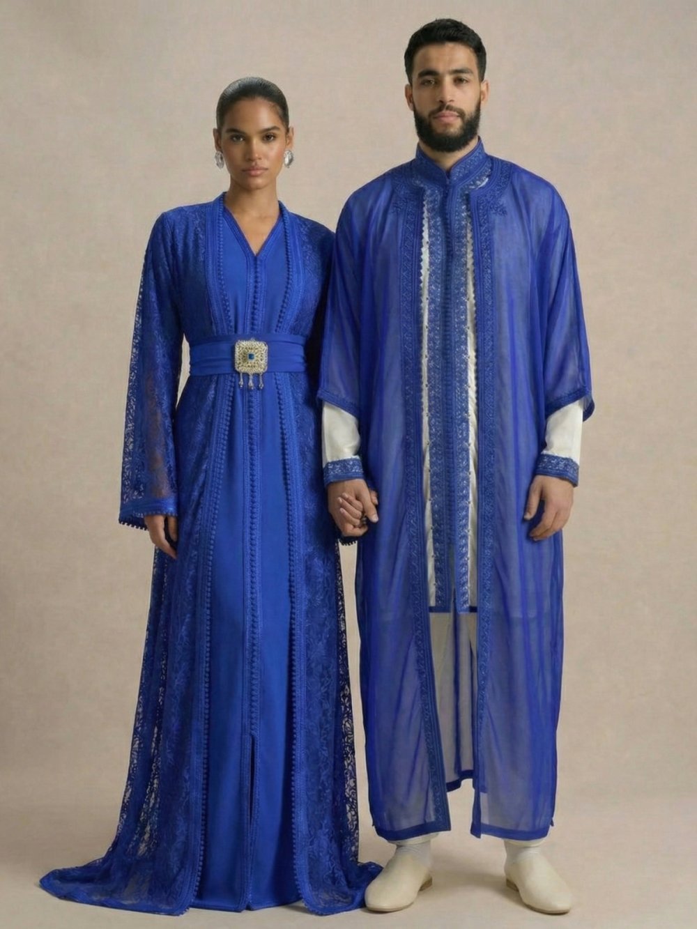 Jabador de mariage brodé deux pièces