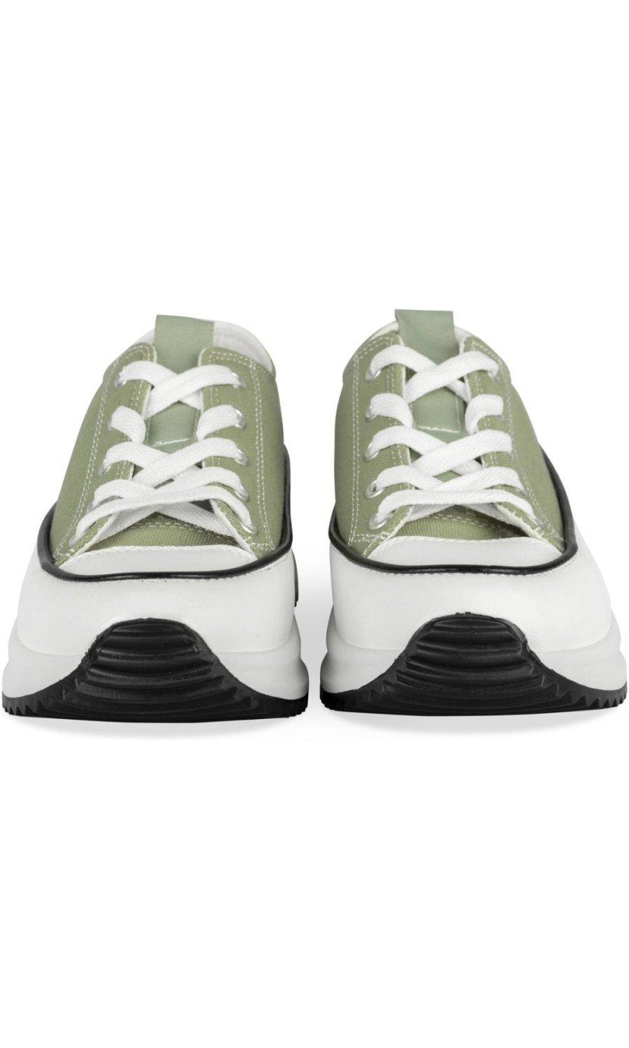 Baskets plateforme msnna b toile kaki