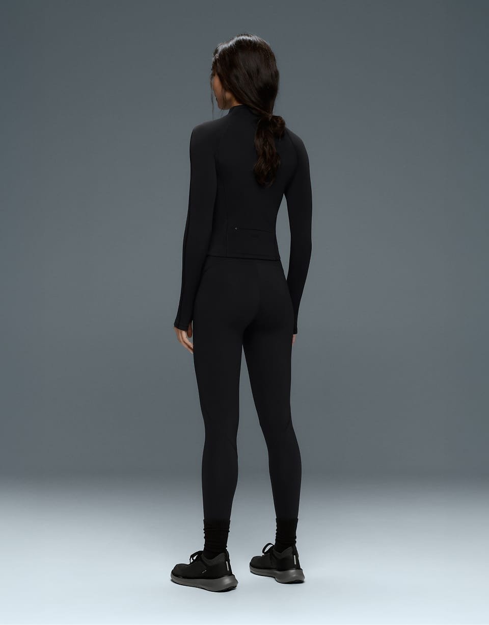 Veste chaude légère avec coutures apparentes - Noir