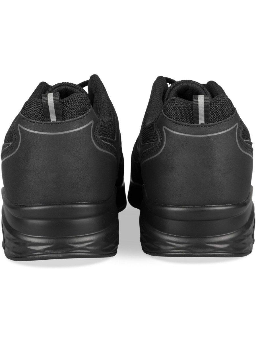 Black mesh sneakers with air bubble sole