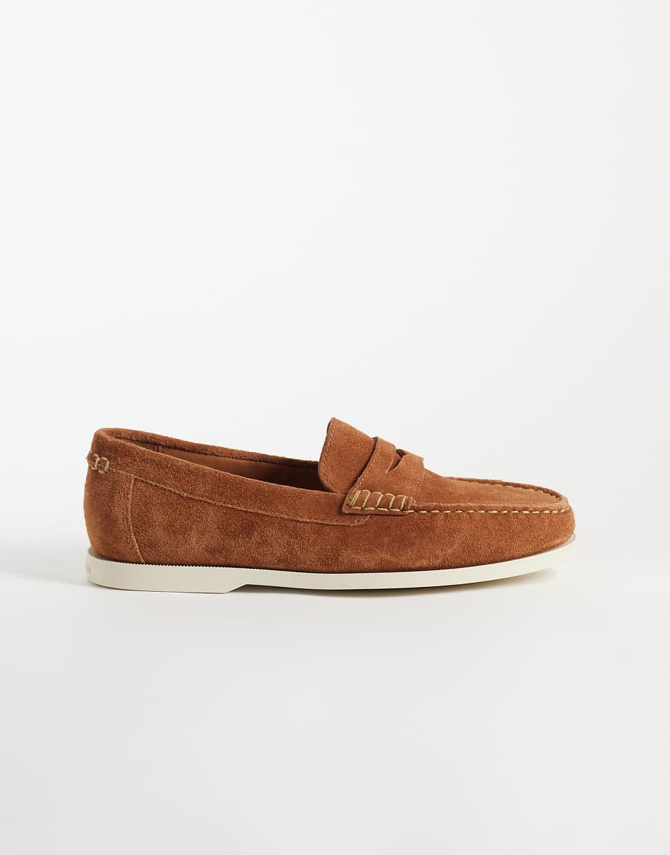 Merton mocassins en daim marron moyen
