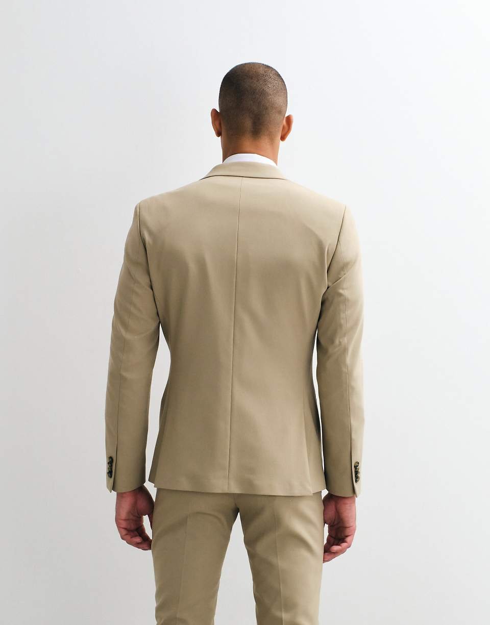Blazer de costume ajusté - Taupe