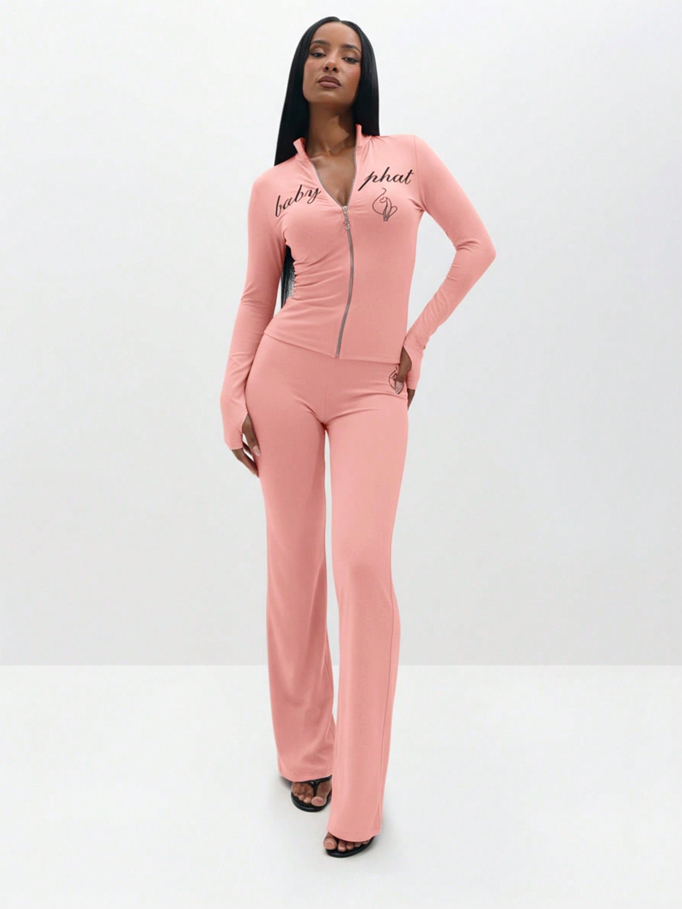 Serwal évasé taille 3alya stretch