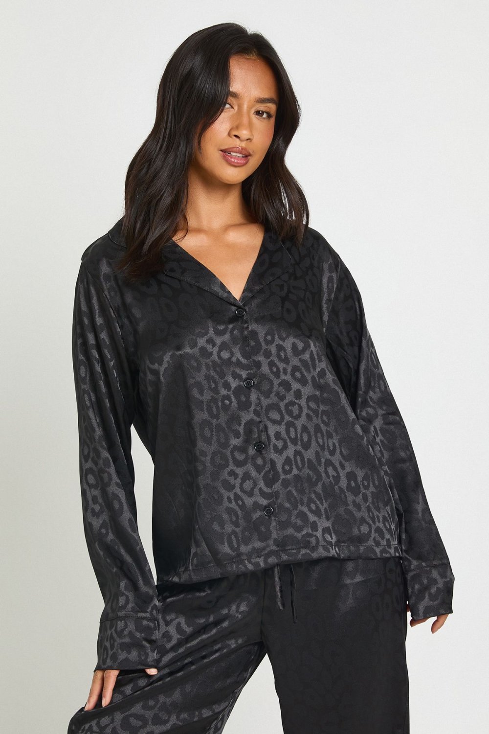 Pyjama chemise w sarwal f satin jacquard - Petite