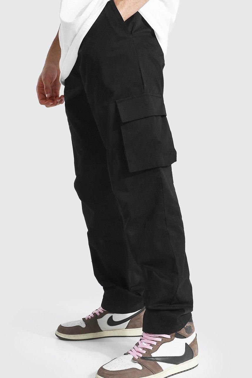 Pantalon Cargo à Coupe Décontractée et Taille Fixe