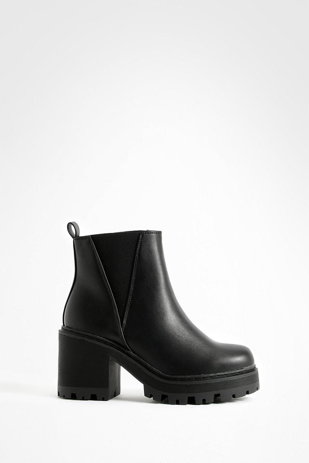 Bottines Chelsea b talon bloc ghlid - Pied large