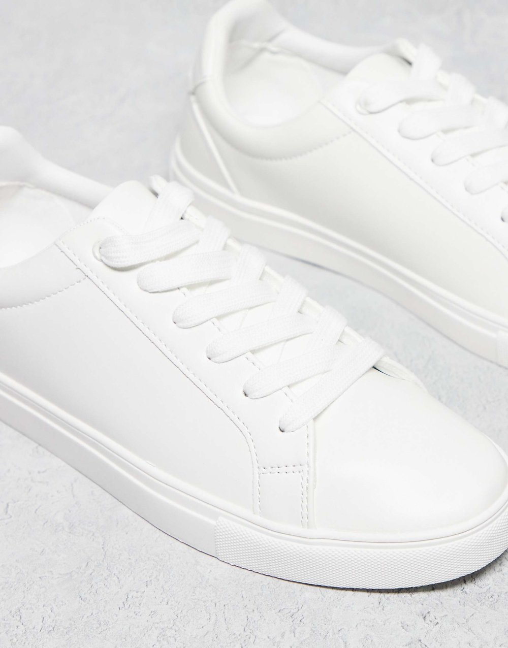 Rubber sole trainers in white