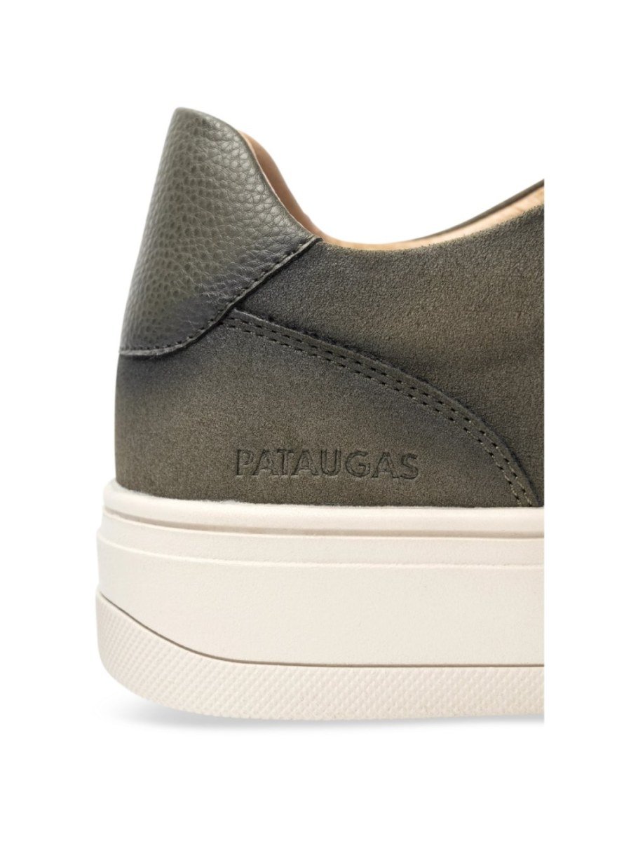 Baskets b suédine unie kaki