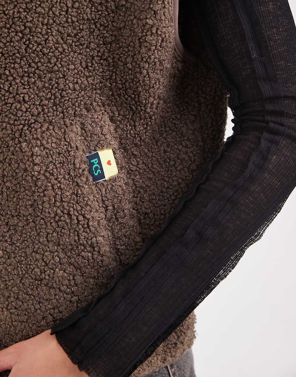 Gilet teddy - Qahwi fate7