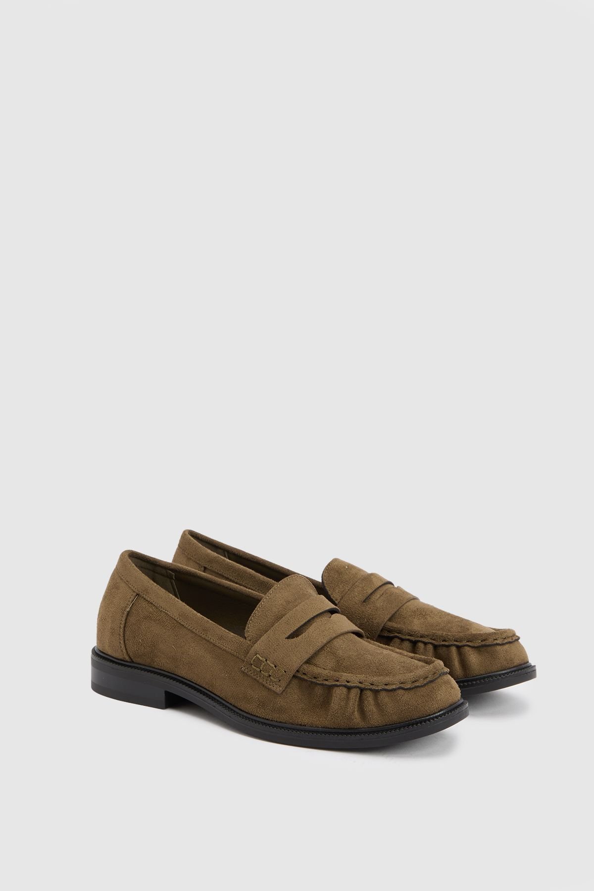 Mocassins froncés - Olive