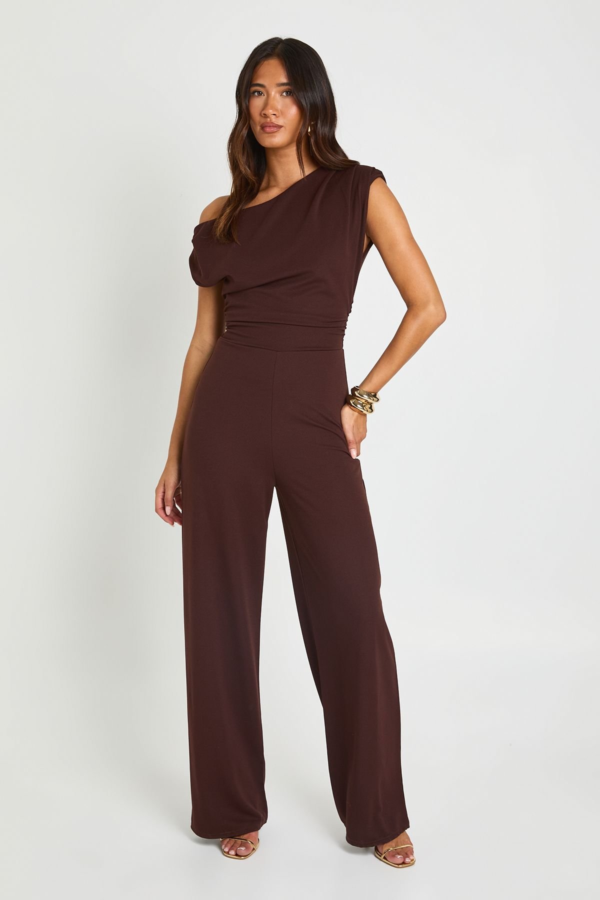 Combinaison pantalon large en crêpe jersey