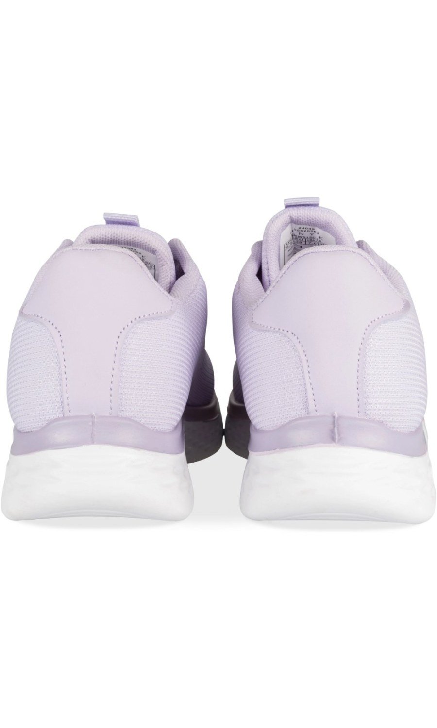 Lilac sneakers with white sole