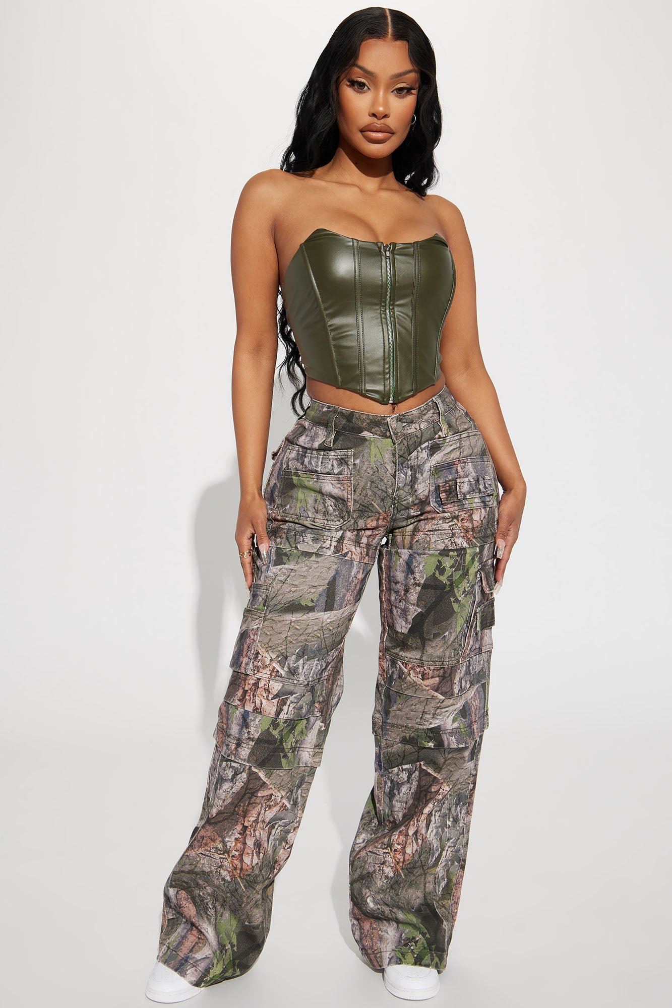 Jean cargo stretch camouflage